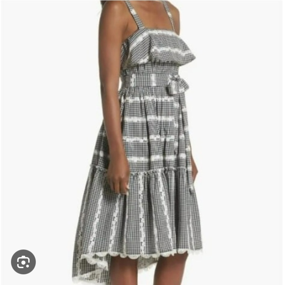 SOLD - Adalyn Rae Gingham Ruffle High-Low Dress